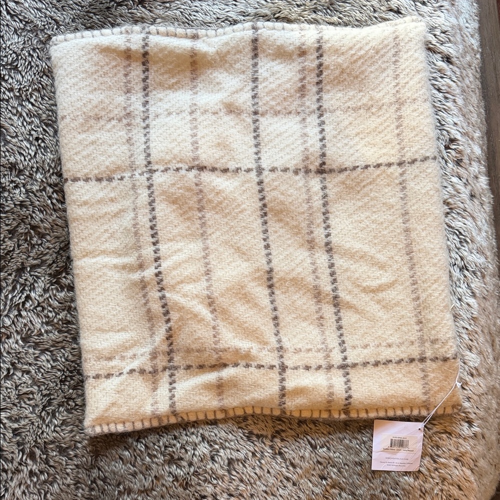 Set of 2 - Serena & Lily Ivory and Natural Alpaca Pillow cover